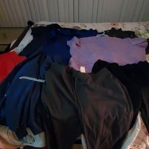 Scrub tops, pants and jacket